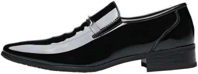 Men's Casual Slip On Leather Loafers Fashion Prom Wedding Business Suit Shoes