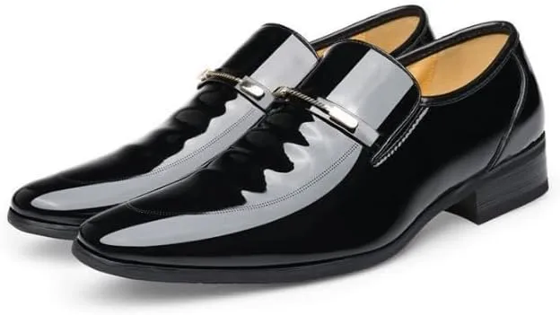 Men's Casual Slip On Leather Loafers Fashion Prom Wedding Business Suit Shoes