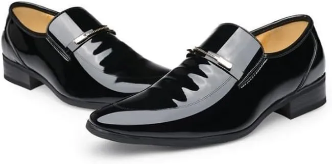 Men's Casual Slip On Leather Loafers Fashion Prom Wedding Business Suit Shoes