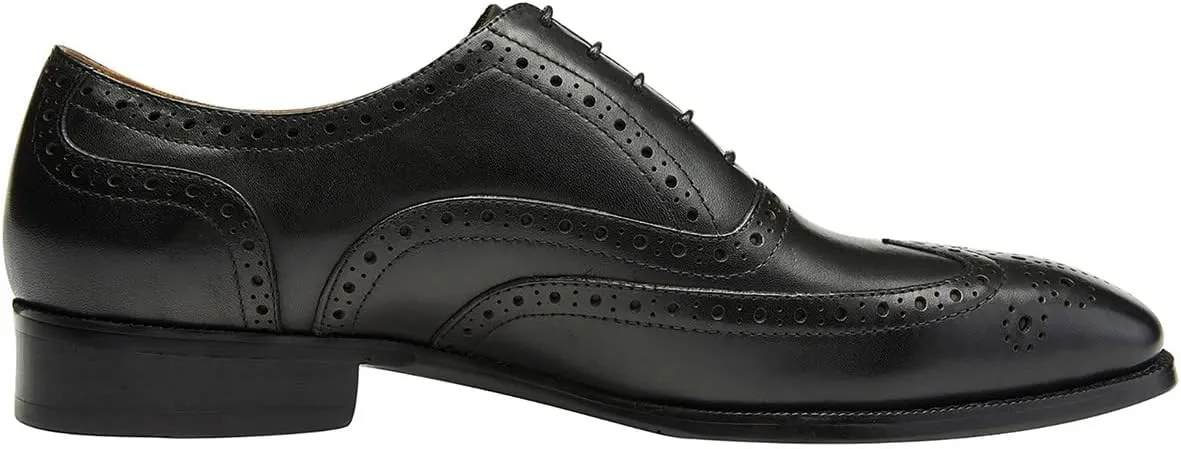 Mens Dress Shoes Leather Oxfords Wingtip Brogue Tuxedo Business Casual Wedding Shoes for Men