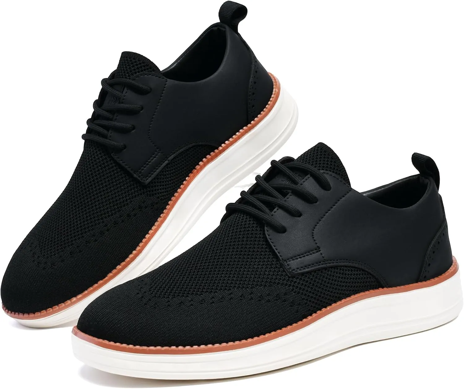 Men's Dress Sneakers Business Casual Dress Oxfords Walking Shoes Lightweight Comfortable Brogue Shoes