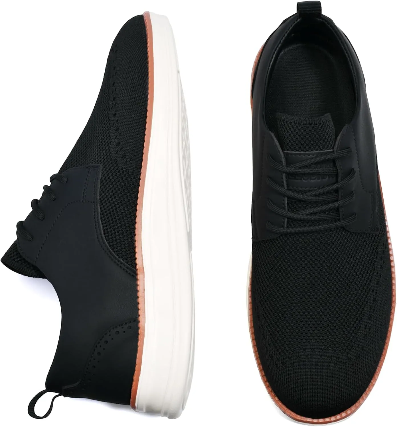 Men's Dress Sneakers Business Casual Dress Oxfords Walking Shoes Lightweight Comfortable Brogue Shoes