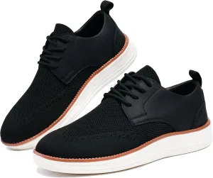 Men's Dress Sneakers Business Casual Dress Oxfords Walking Shoes Lightweight Comfortable Brogue Shoes