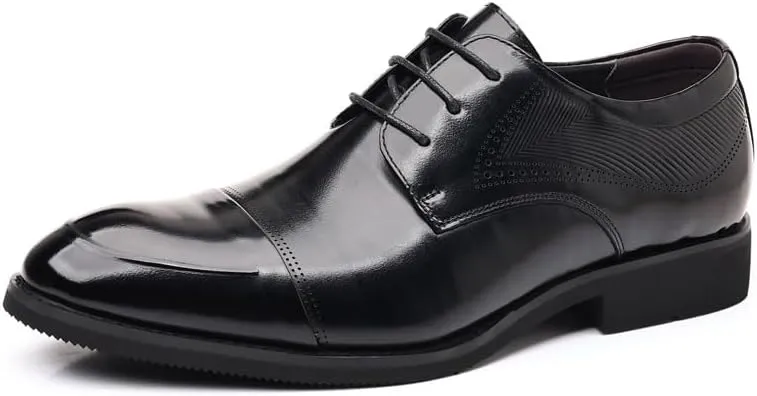 Men's Genuine Leather Oxfords Shoes Mens Handmade Casual Brogues Fashion Walking Dress Shoes