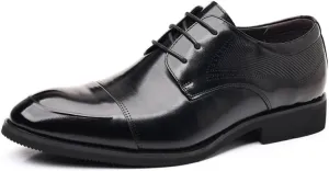 Men's Genuine Leather Oxfords Shoes Mens Handmade Casual Brogues Fashion Walking Dress Shoes