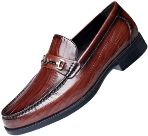 Men's Leather Oxfords Casual Business Slip on Dress Shoes Driving Loafer Shoes for Mens