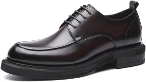 Men's Leather Oxfords - Lightweight Lace Up Formal Dress Shoes for Business & Casual Wear