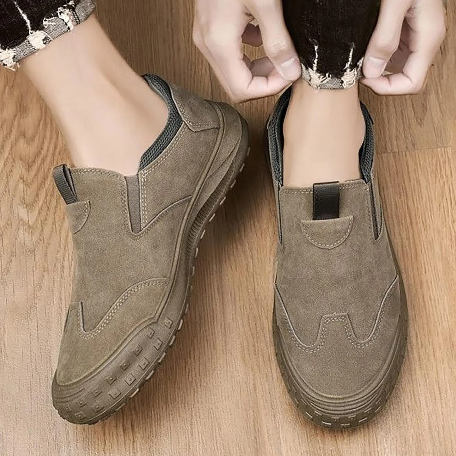 Men's Shoes Autumn and Winter New Outdoor Versatile Sports Breathable Men's Shoes Mens Canvas Slip on Shoes Casual Men's Shoe