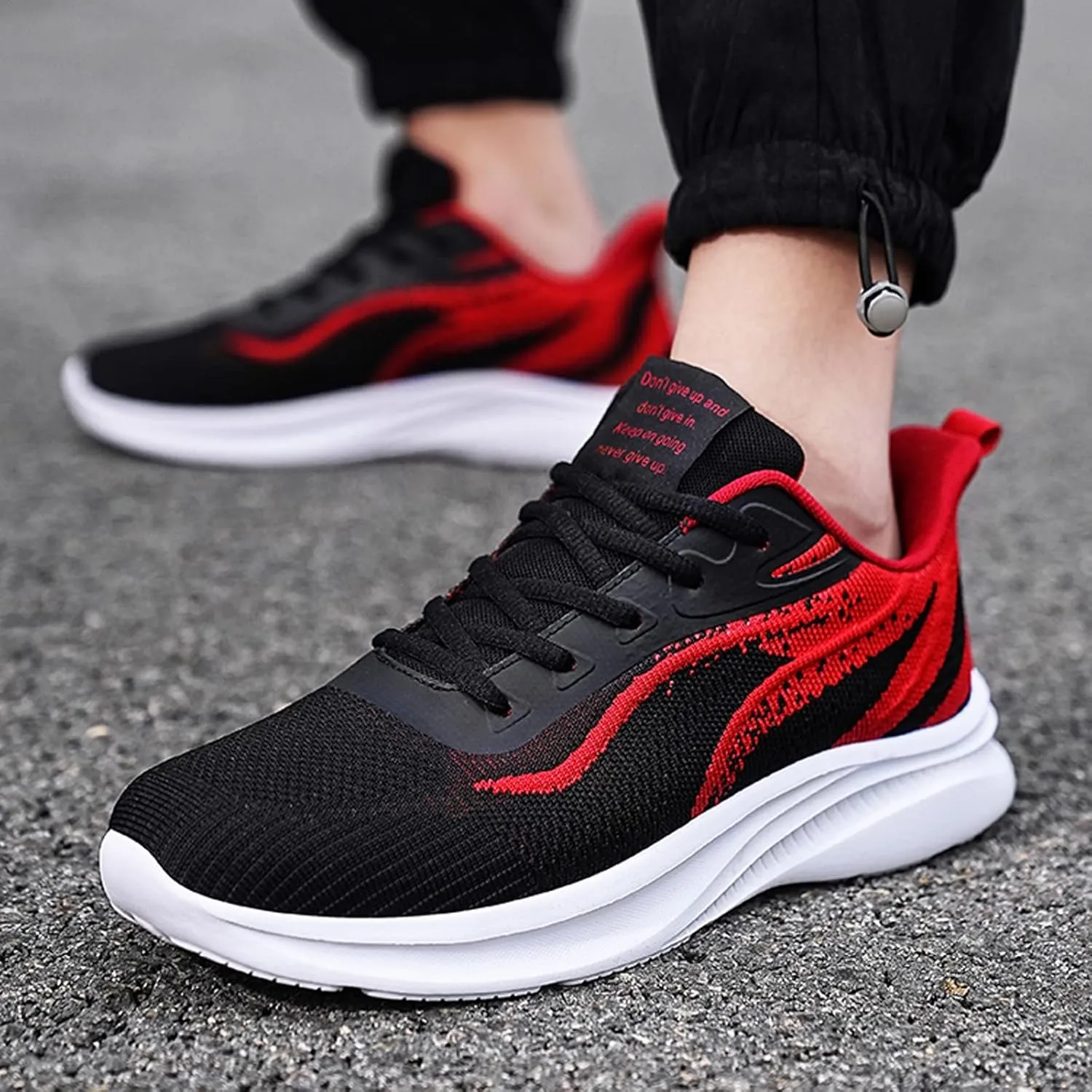 Men's Shoes Large Size Fashion Casual Mesh Breathable Casual Shoes Lace Up Running Shoes Mens Sneaker Boots Men's Fashion Men