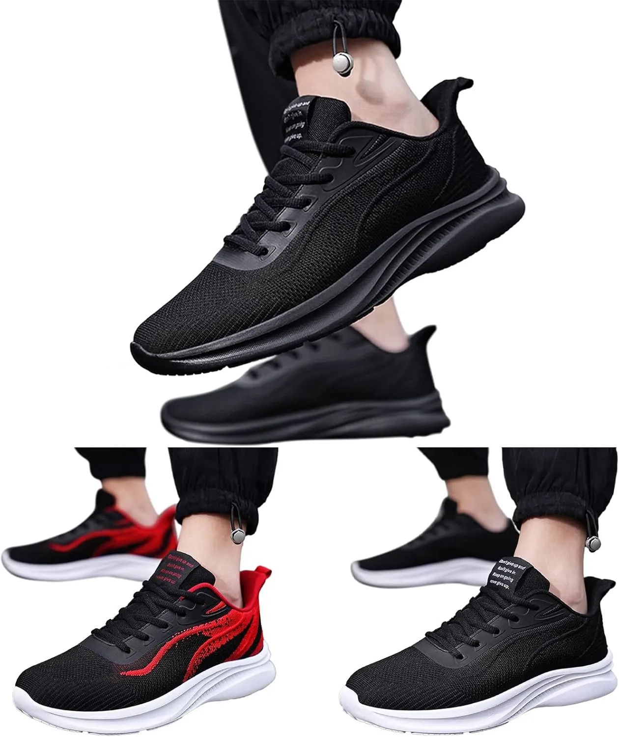 Men's Shoes Large Size Fashion Casual Mesh Breathable Casual Shoes Lace Up Running Shoes Mens Sneaker Boots Men's Fashion Men
