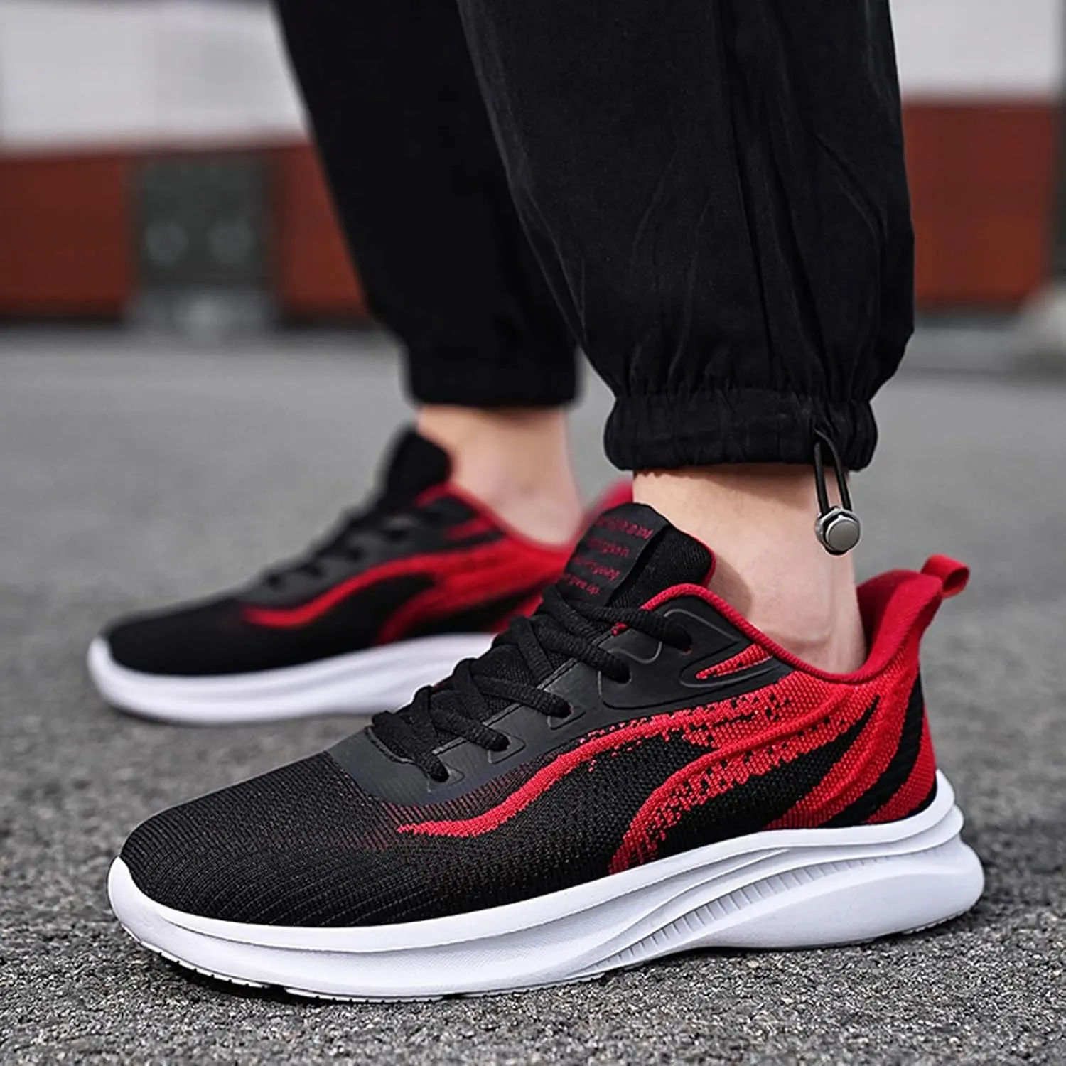 Men's Shoes Large Size Fashion Casual Mesh Breathable Casual Shoes Lace Up Running Shoes Mens Sneaker Boots Men's Fashion Men