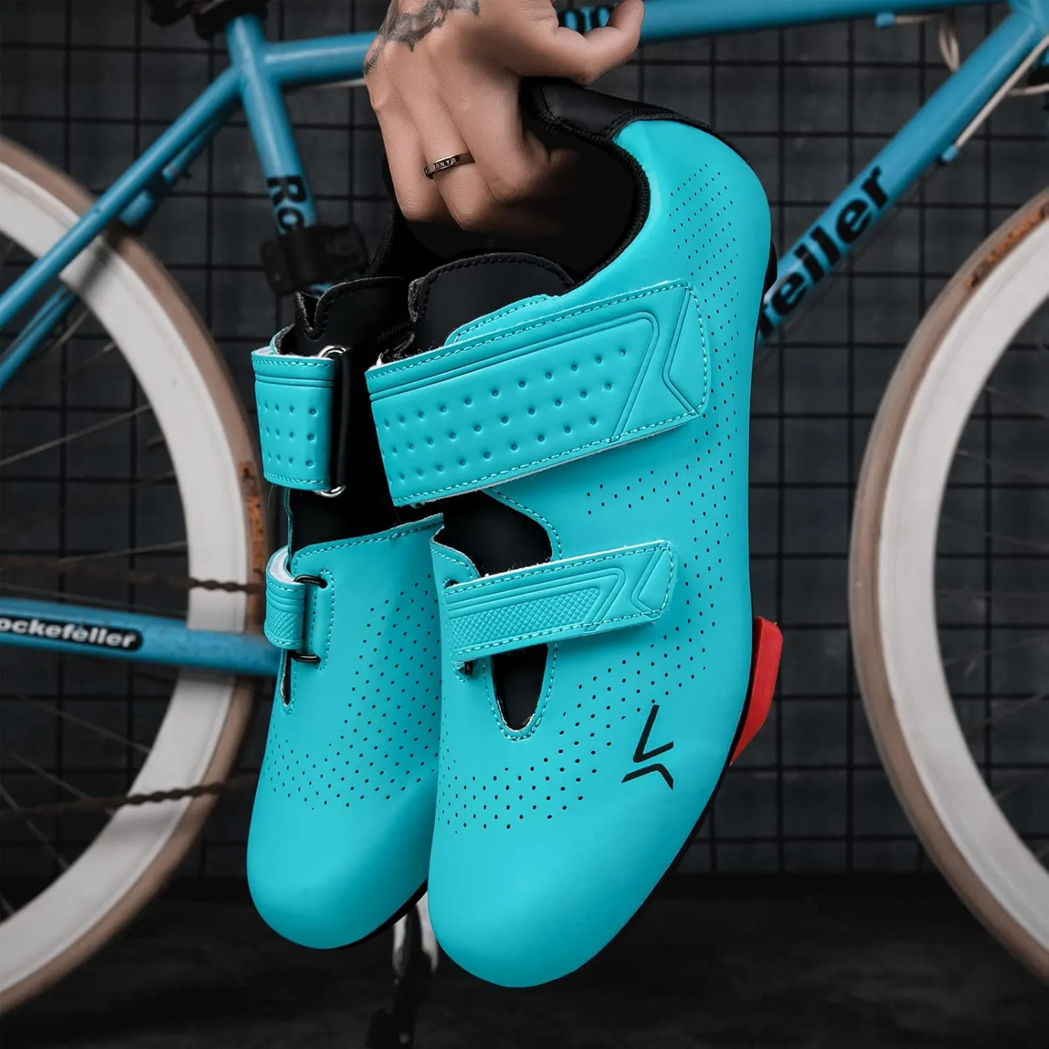 Mens Womens Cycling Shoes Compatible with Peloton Road Bike Riding Bicycle Pre-Installed Delta Cleats