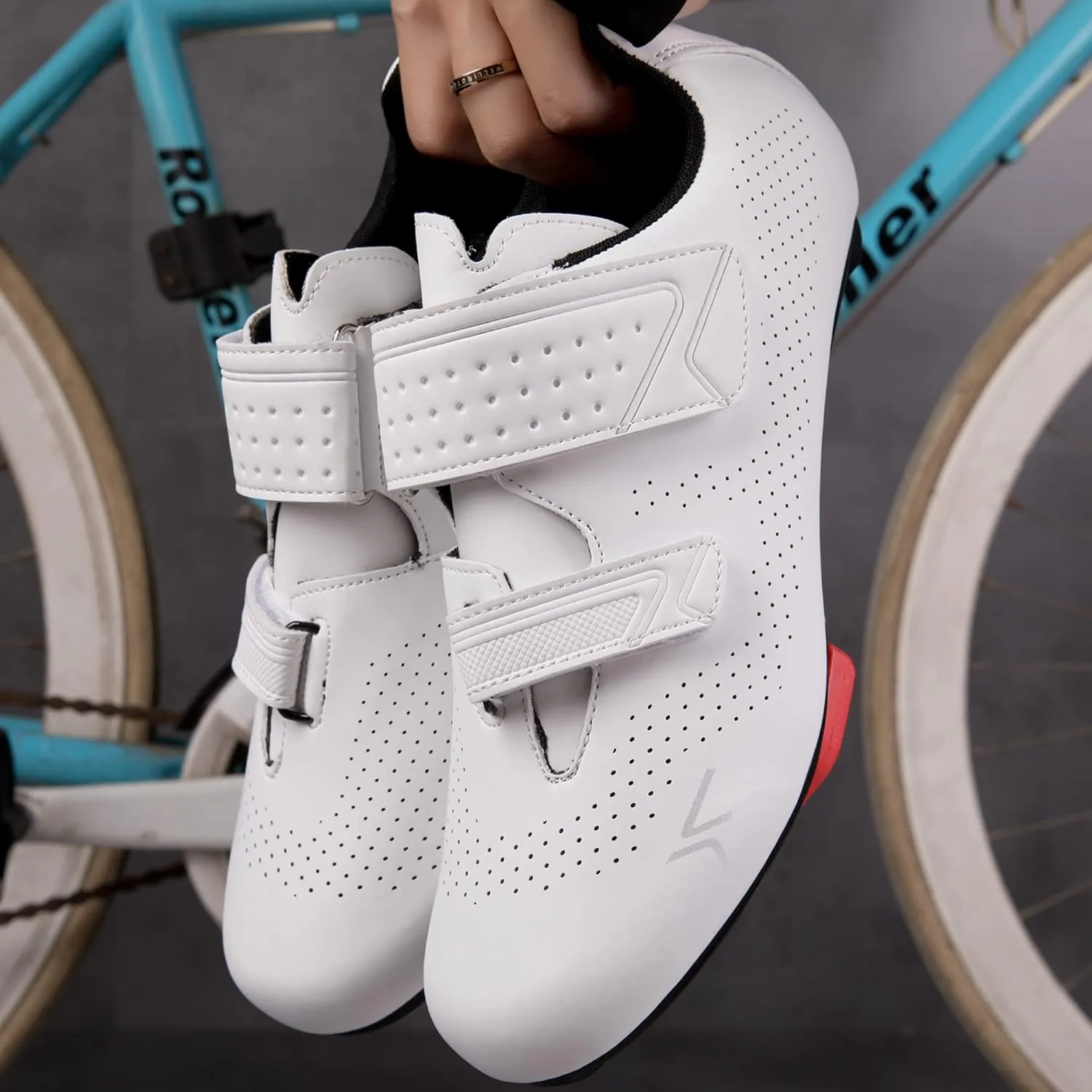 Mens Womens Cycling Shoes Compatible with Peloton Road Bike Riding Bicycle Pre-Installed Delta Cleats