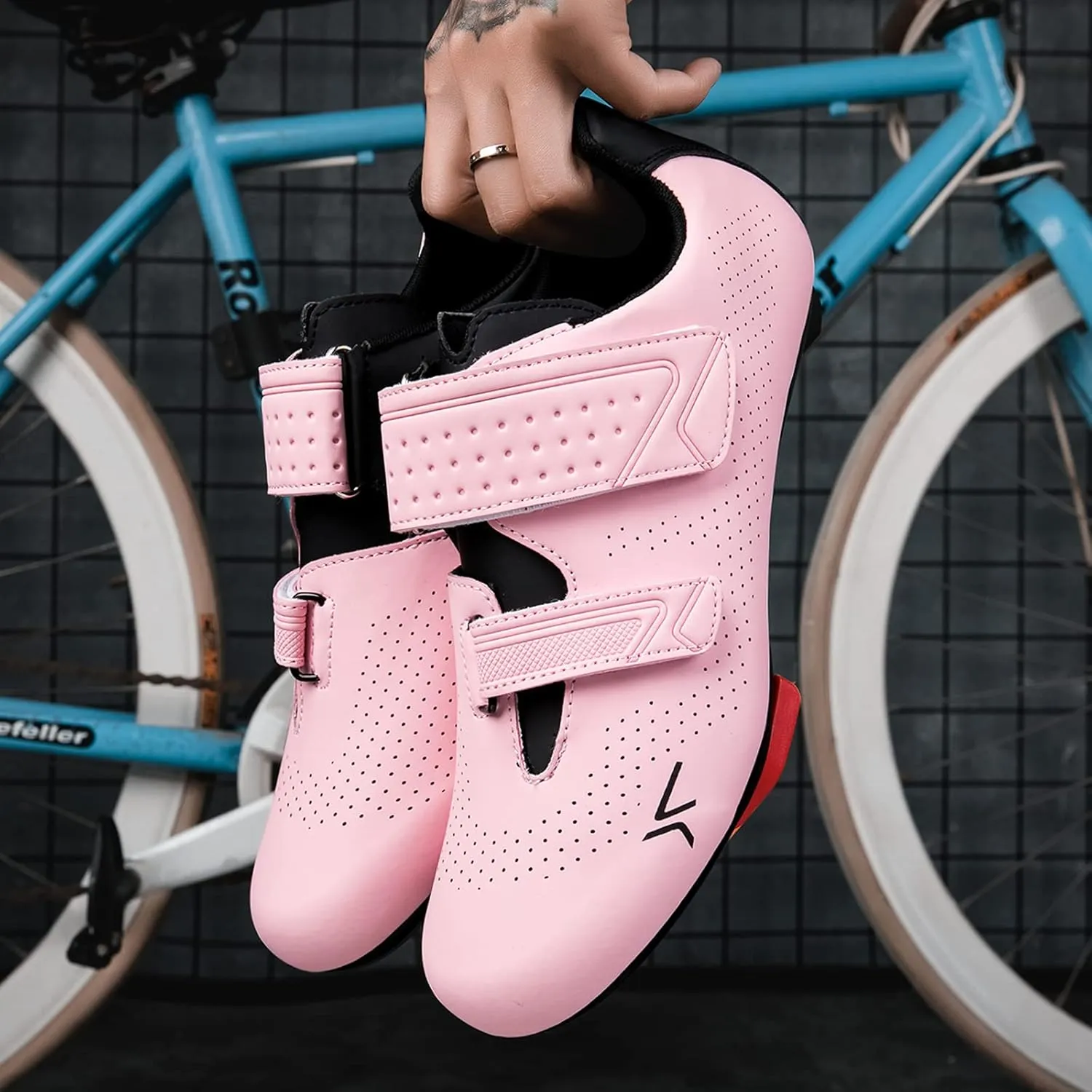 Mens Womens Cycling Shoes Compatible with Peloton Road Bike Riding Bicycle Pre-Installed Delta Cleats