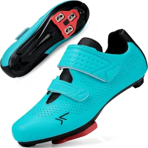 Mens Womens Cycling Shoes Compatible with Peloton Road Bike Riding Bicycle Pre-Installed Delta Cleats