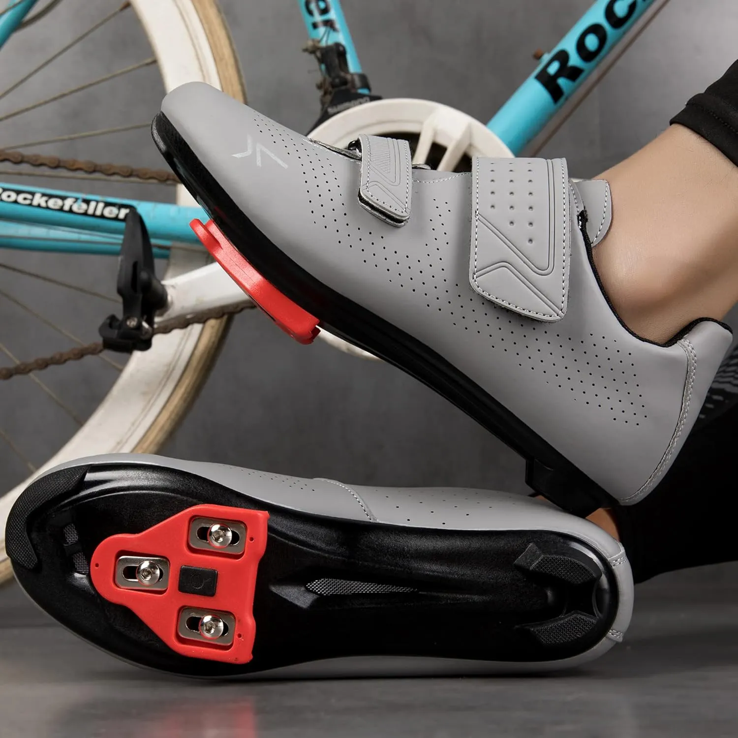 Mens Womens Cycling Shoes Compatible with Peloton Road Bike Riding Bicycle Pre-Installed Delta Cleats