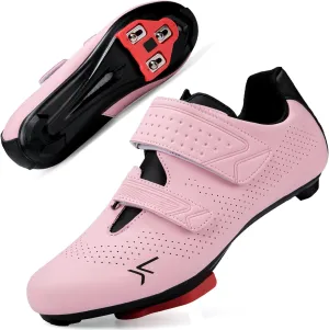 Mens Womens Cycling Shoes Compatible with Peloton Road Bike Riding Bicycle Pre-Installed Delta Cleats