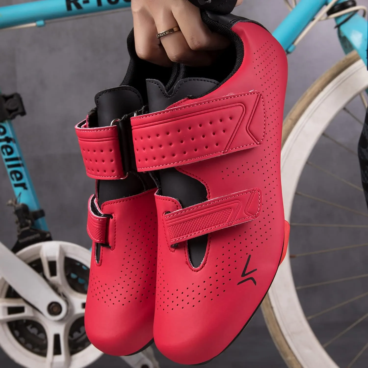 Mens Womens Cycling Shoes Compatible with Peloton Road Bike Riding Bicycle Pre-Installed Delta Cleats