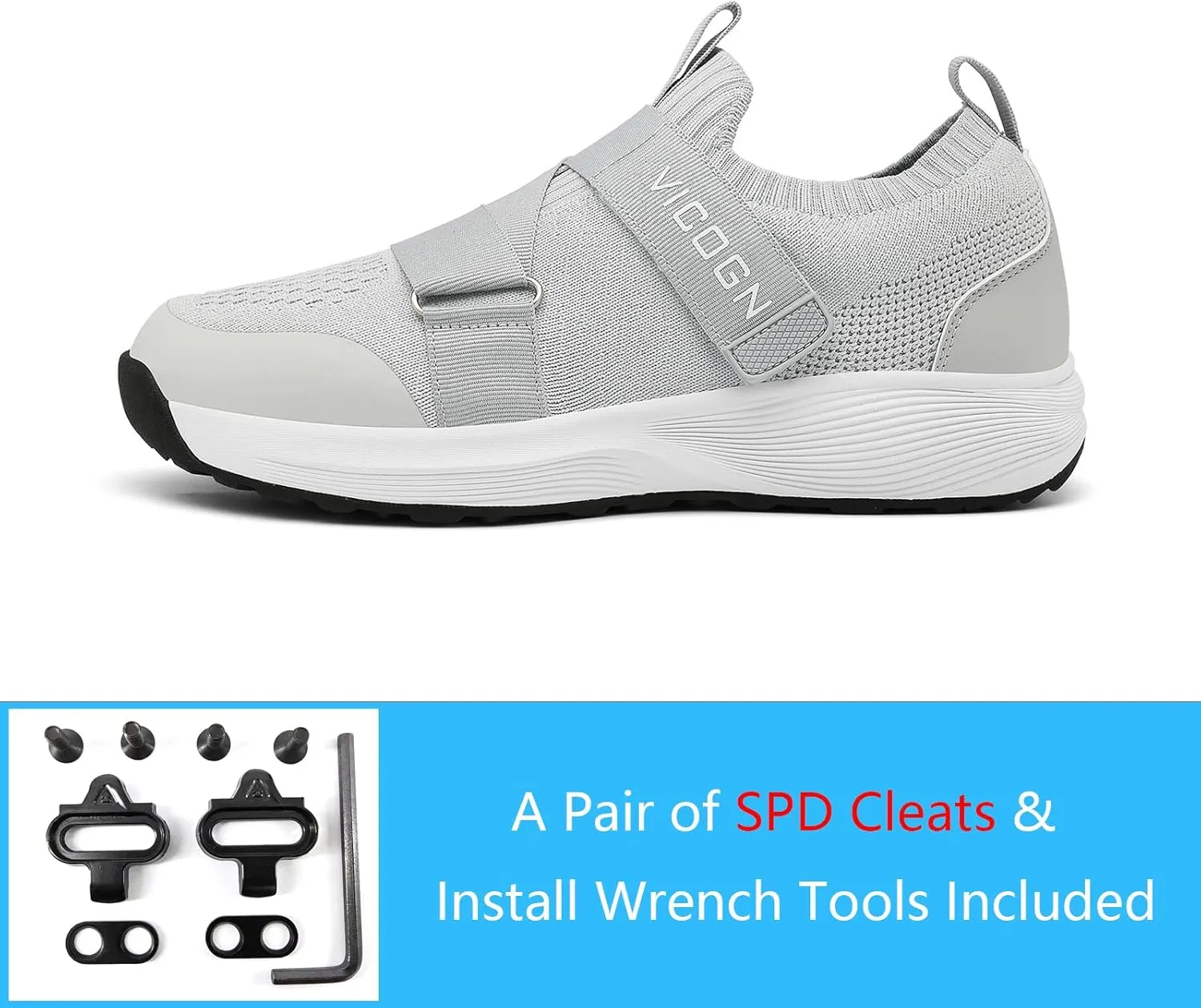 Mens Womens Indoor Cycling Shoes Compatible with SPD System Pedal, Outdoor Walkable Bike Shoes with SPD Cleats Included