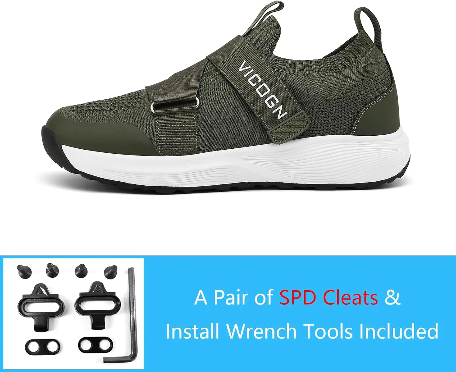 Mens Womens Indoor Cycling Shoes Compatible with SPD System Pedal, Outdoor Walkable Bike Shoes with SPD Cleats Included