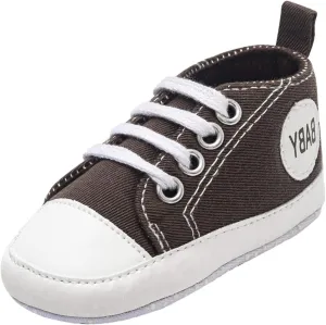 Newborn Baby Girls Boys Canvas Sneakers Soft Sole High-Top Ankle Shoes Infant First Walkers Crib Shoes Slip on