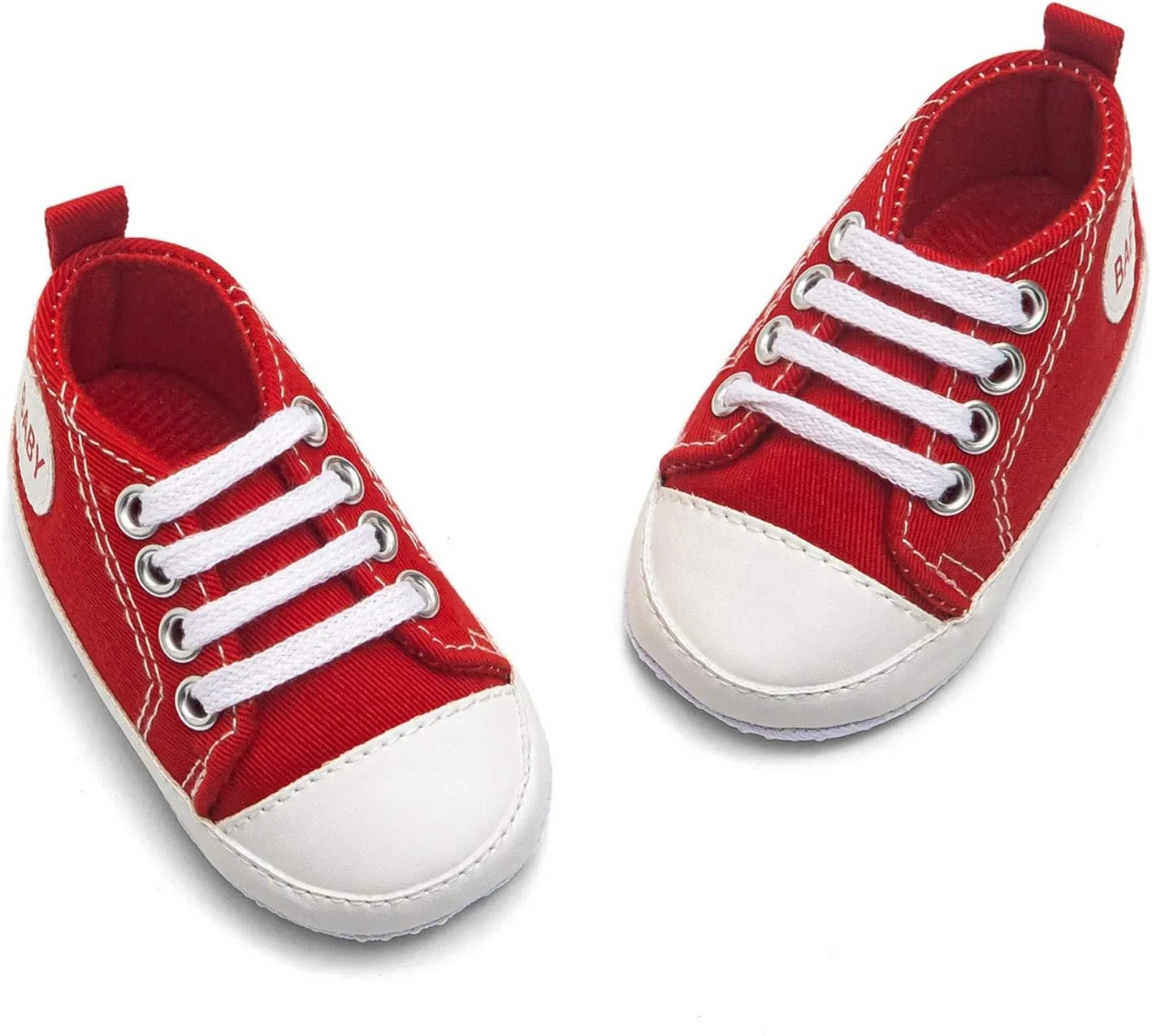 Newborn Baby Girls Boys Canvas Sneakers Soft Sole High-Top Ankle Shoes Infant First Walkers Crib Shoes Slip on