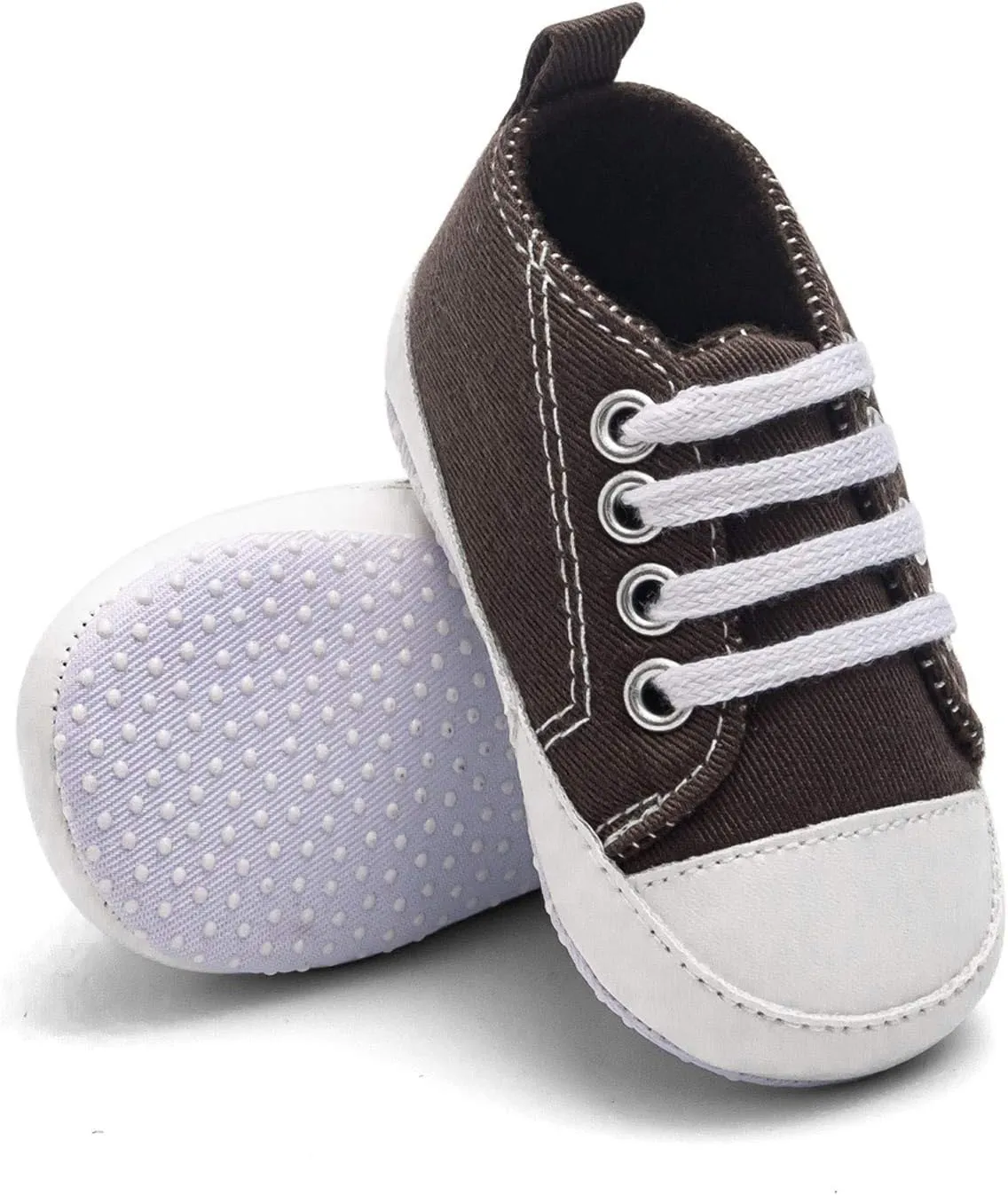 Newborn Baby Girls Boys Canvas Sneakers Soft Sole High-Top Ankle Shoes Infant First Walkers Crib Shoes Slip on