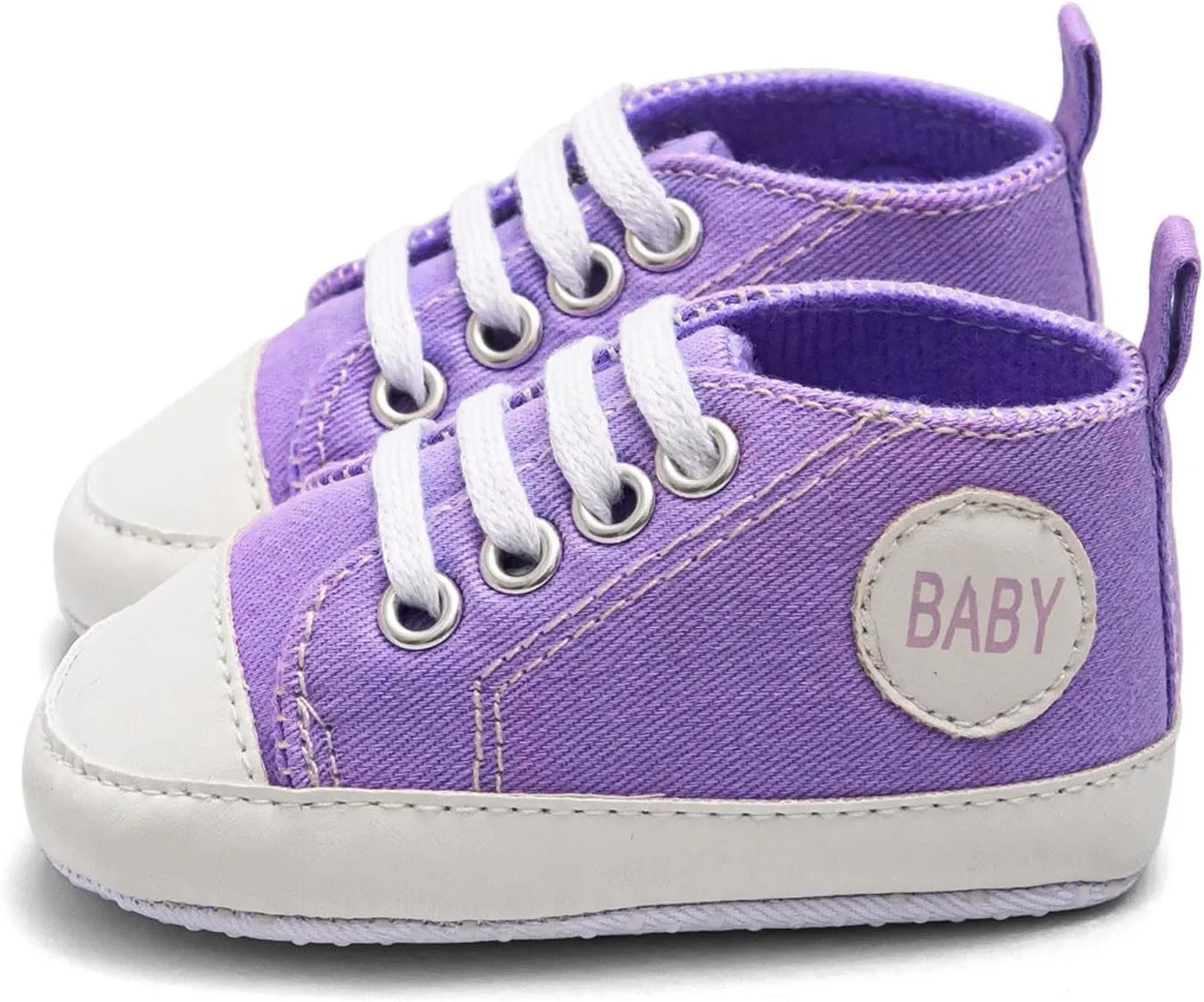Newborn Baby Girls Boys Canvas Sneakers Soft Sole High-Top Ankle Shoes Infant First Walkers Crib Shoes Slip on