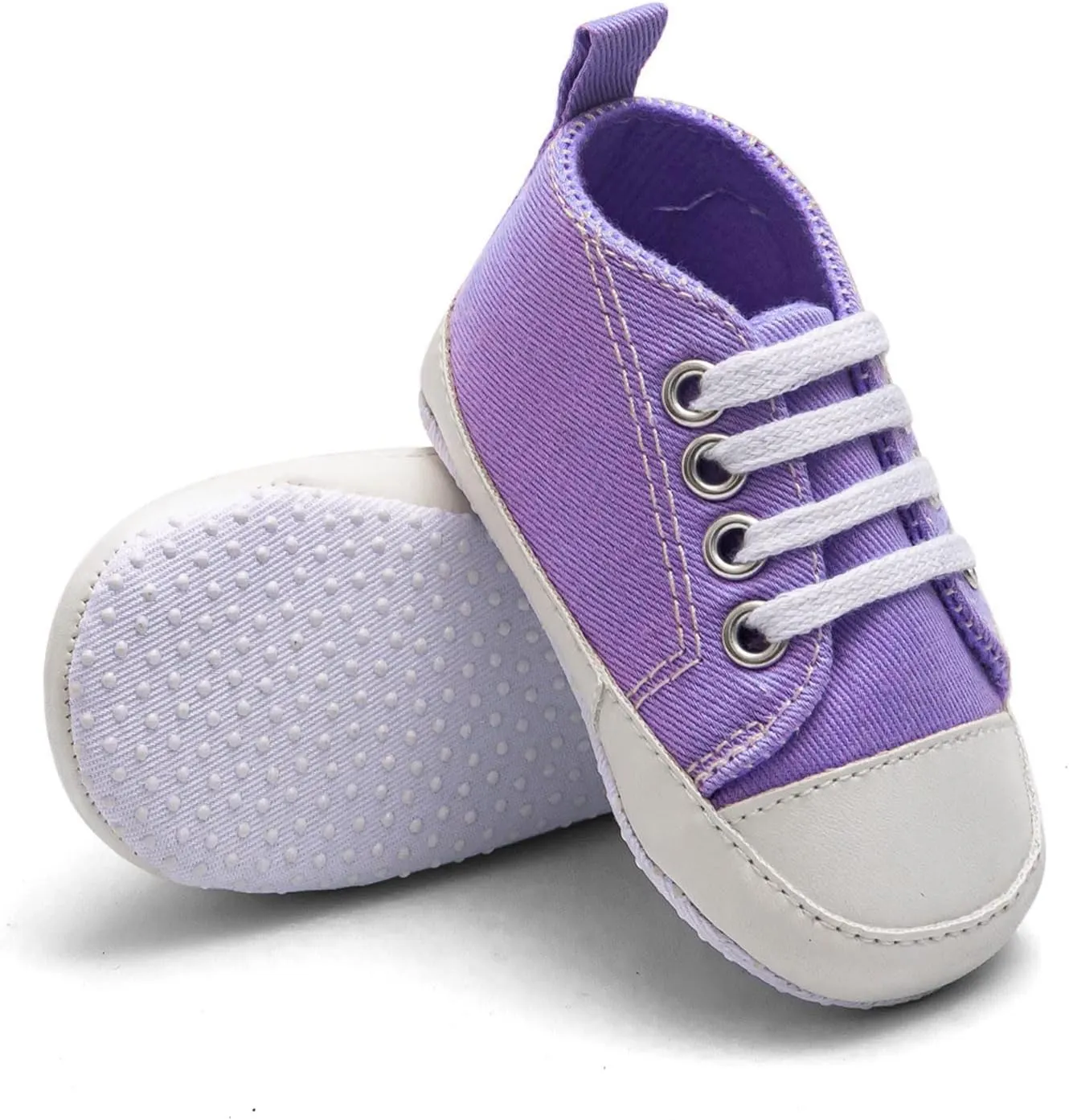 Newborn Baby Girls Boys Canvas Sneakers Soft Sole High-Top Ankle Shoes Infant First Walkers Crib Shoes Slip on