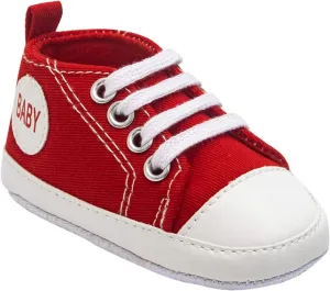 Newborn Baby Girls Boys Canvas Sneakers Soft Sole High-Top Ankle Shoes Infant First Walkers Crib Shoes Slip on
