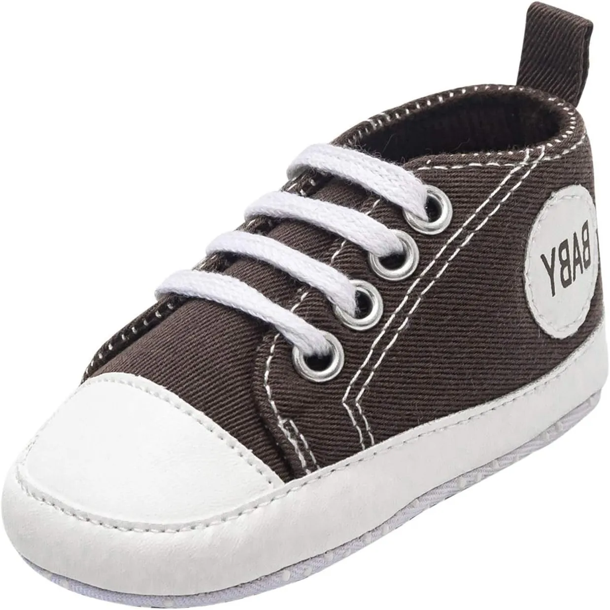 Newborn Baby Girls Boys Canvas Sneakers Soft Sole High-Top Ankle Shoes Infant First Walkers Crib Shoes Slip on