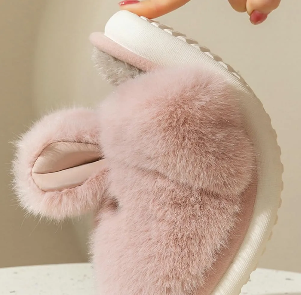 Obosoyo Bunny Slippers for Women Fuzzy Cute Animal Memory Foam Indoor House Slippers Easter Thanksgiving Christmas Slippers Gifts
