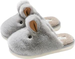 Obosoyo Bunny Slippers for Women Fuzzy Cute Animal Memory Foam Indoor House Slippers Easter Thanksgiving Christmas Slippers Gifts