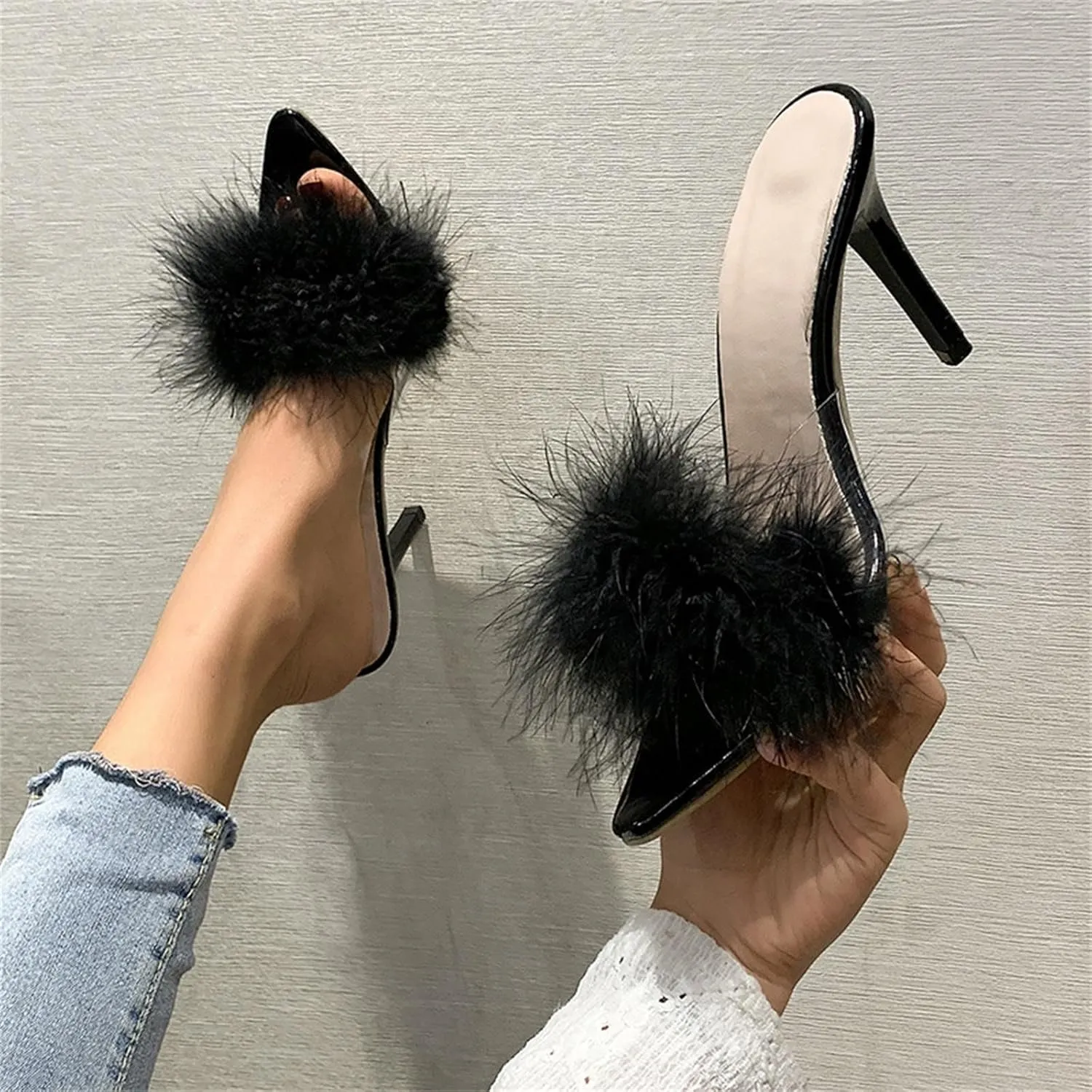Open Toe Heels for Women Ankle Strap High Heel Sandals for Women Chunky Heels Women's Open Toe Heeled Sandals