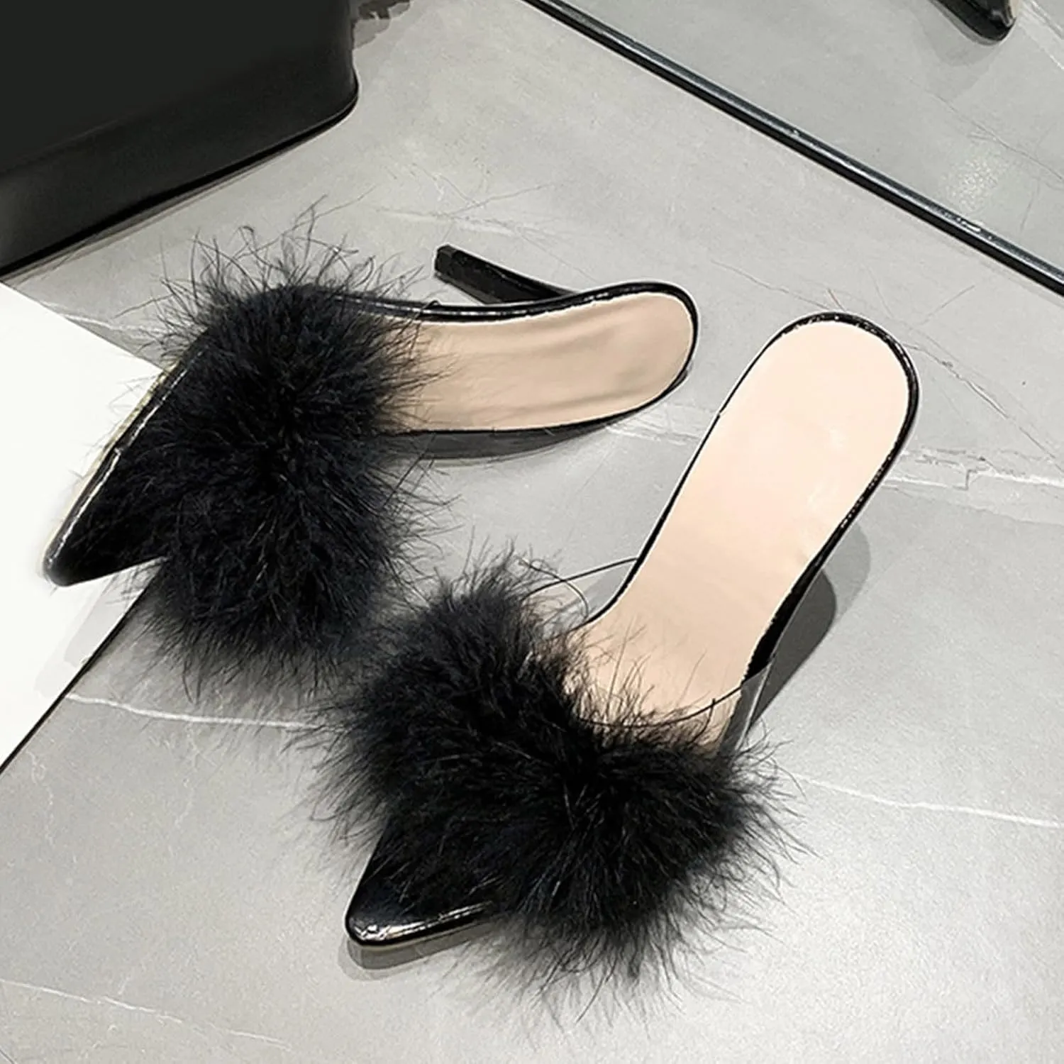Open Toe Heels for Women Ankle Strap High Heel Sandals for Women Chunky Heels Women's Open Toe Heeled Sandals