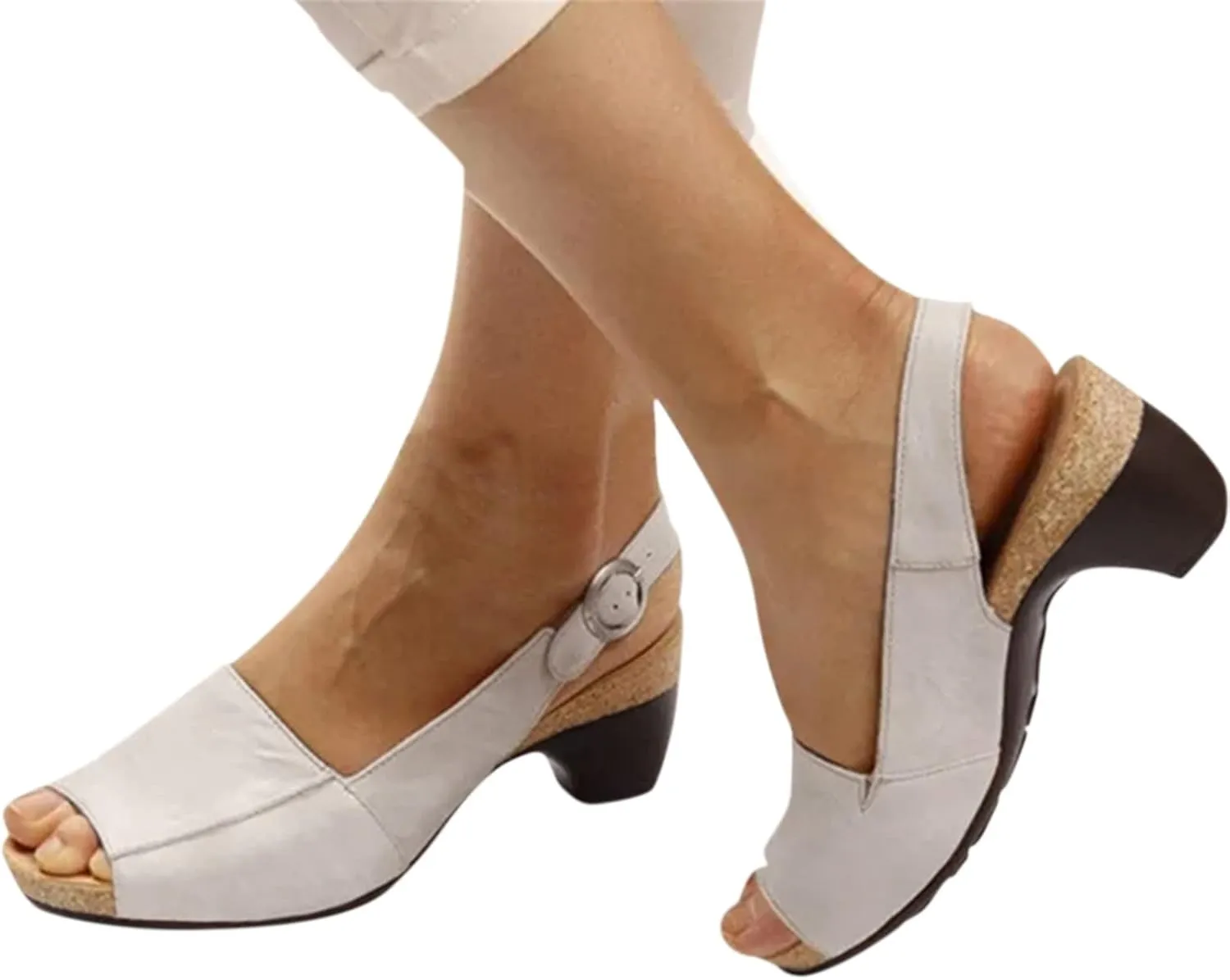 Open Toe Heels for Women Women's Open Toe Ankle Strap Heeled Sandals High Heels Women's Lace Up Heeled Sandals
