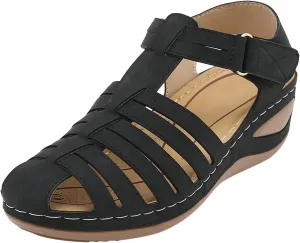 Ortho Walking Sandals for Women Sandals Women Dressy Summer Flat Gold 12w Diabetic Sandals for Women Wide Orthotic Slippers for Plantar Fasciitis Black Flats Shoes Women Women's Dressy Sandals
