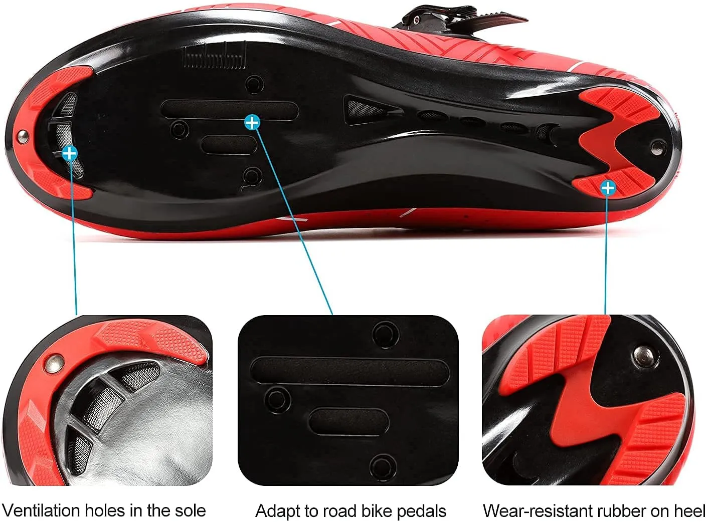 Santic Men's Cycling Shoes Road Cycling Riding Shoes Road Bike Shoes with Buckle- Roadway New