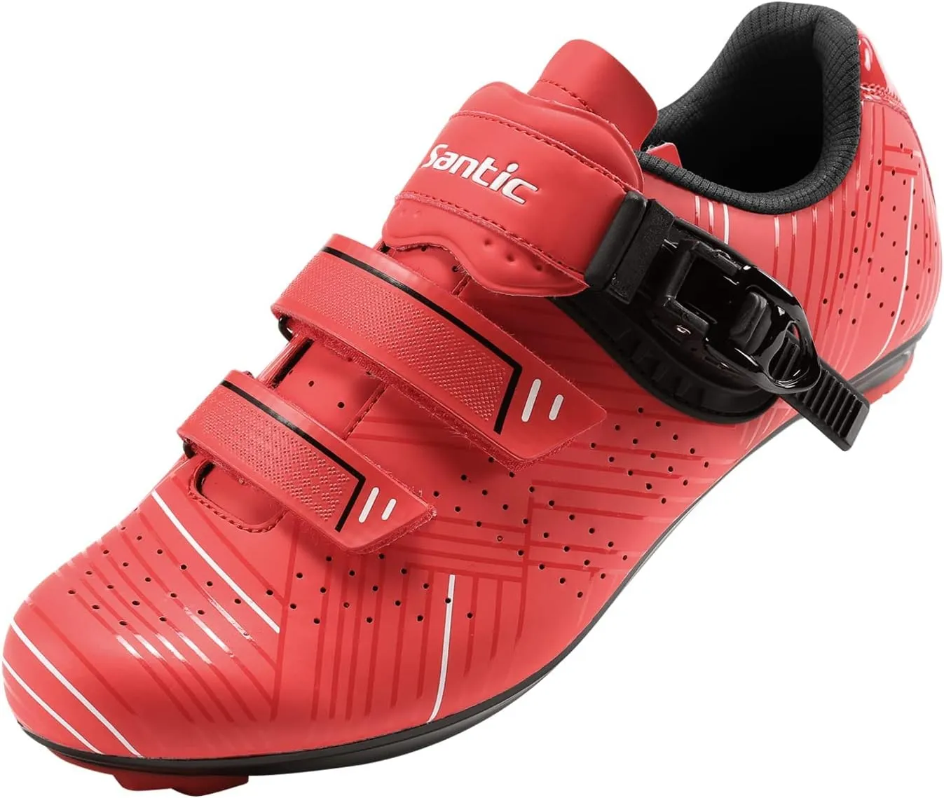 Santic Men's Cycling Shoes Road Cycling Riding Shoes Road Bike Shoes with Buckle- Roadway New