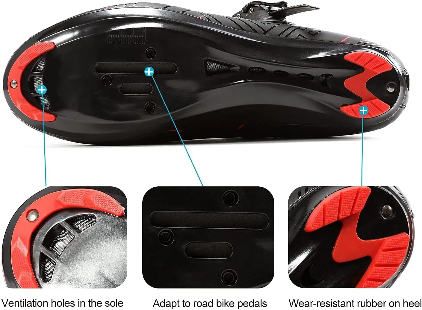 Santic Men's Cycling Shoes Road Cycling Riding Shoes Road Bike Shoes with Buckle- Roadway New