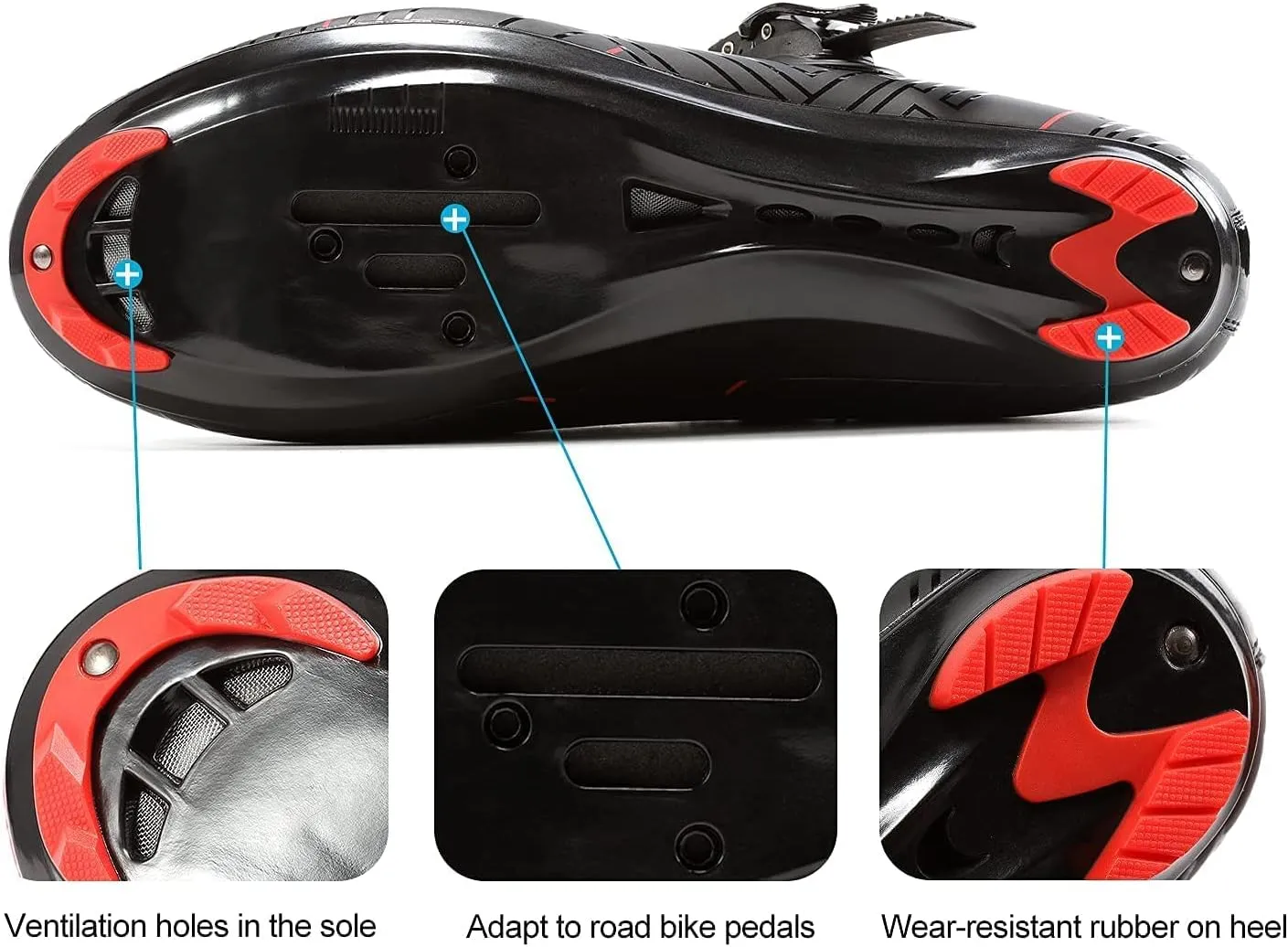 Santic Men's Cycling Shoes Road Cycling Riding Shoes Road Bike Shoes with Buckle- Roadway New