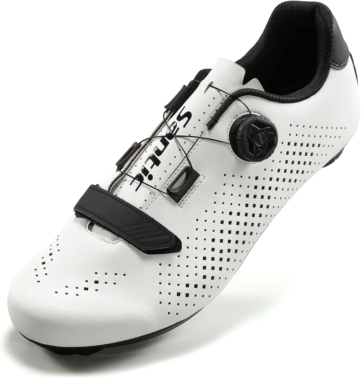 Santic Men's Cycling Shoes Road Cycling Riding Shoes Road Bike Shoes with Buckle- Roadway New