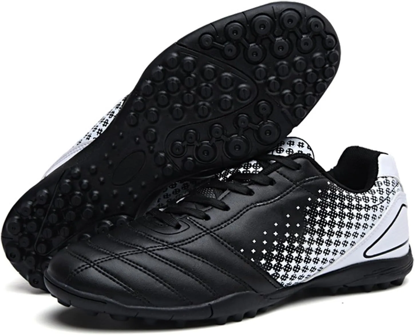 School Shoes for Girls Kids Youth Football Cleats Training Shoes Boys Girls Soccer Cleats Lace Up Cleats(Little Kid/Big