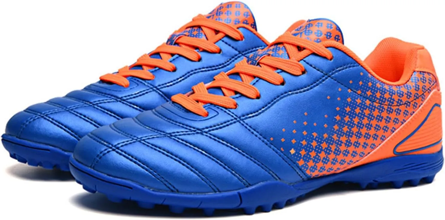 School Shoes for Girls Kids Youth Football Cleats Training Shoes Boys Girls Soccer Cleats Lace Up Cleats(Little Kid/Big