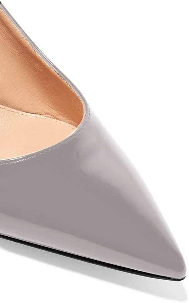 Slingback Pumps, Women's Pointed Toe Low Heel Sandals Slingback Strap Kitten Heel Pumps Evening Party Wedding Shoes