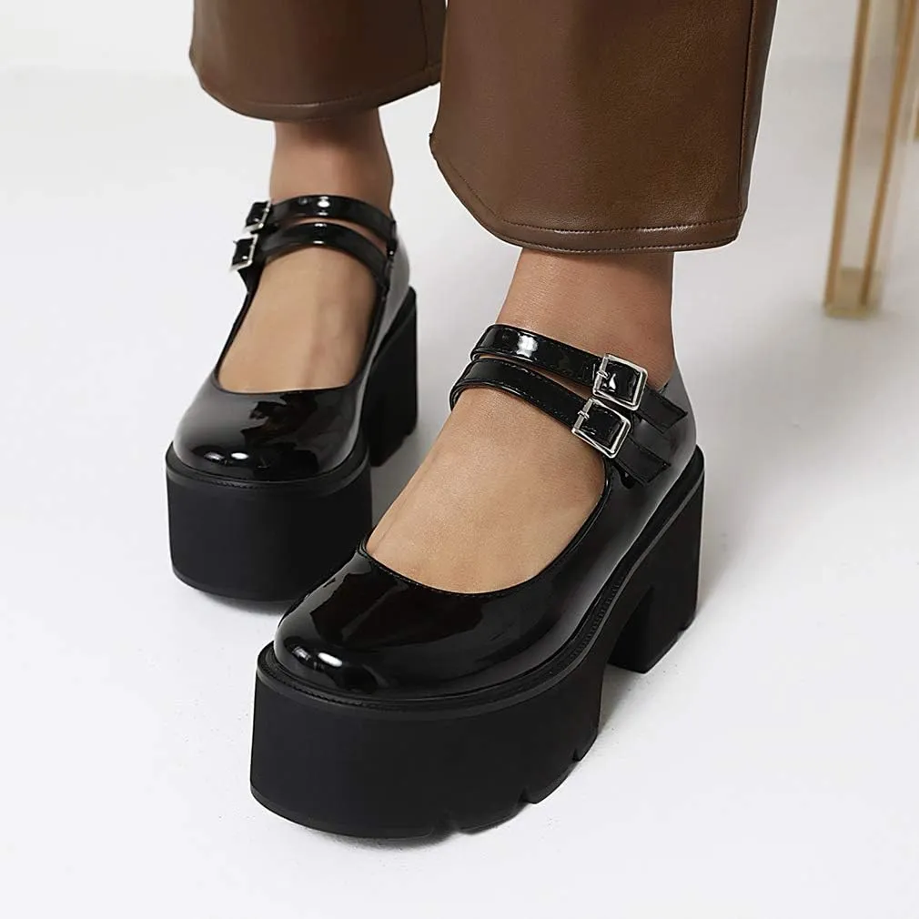 SO SIMPOK Women's Goth Patent Leather Pumps Sweet Party Lolita Mary Janes Platform Gift…
