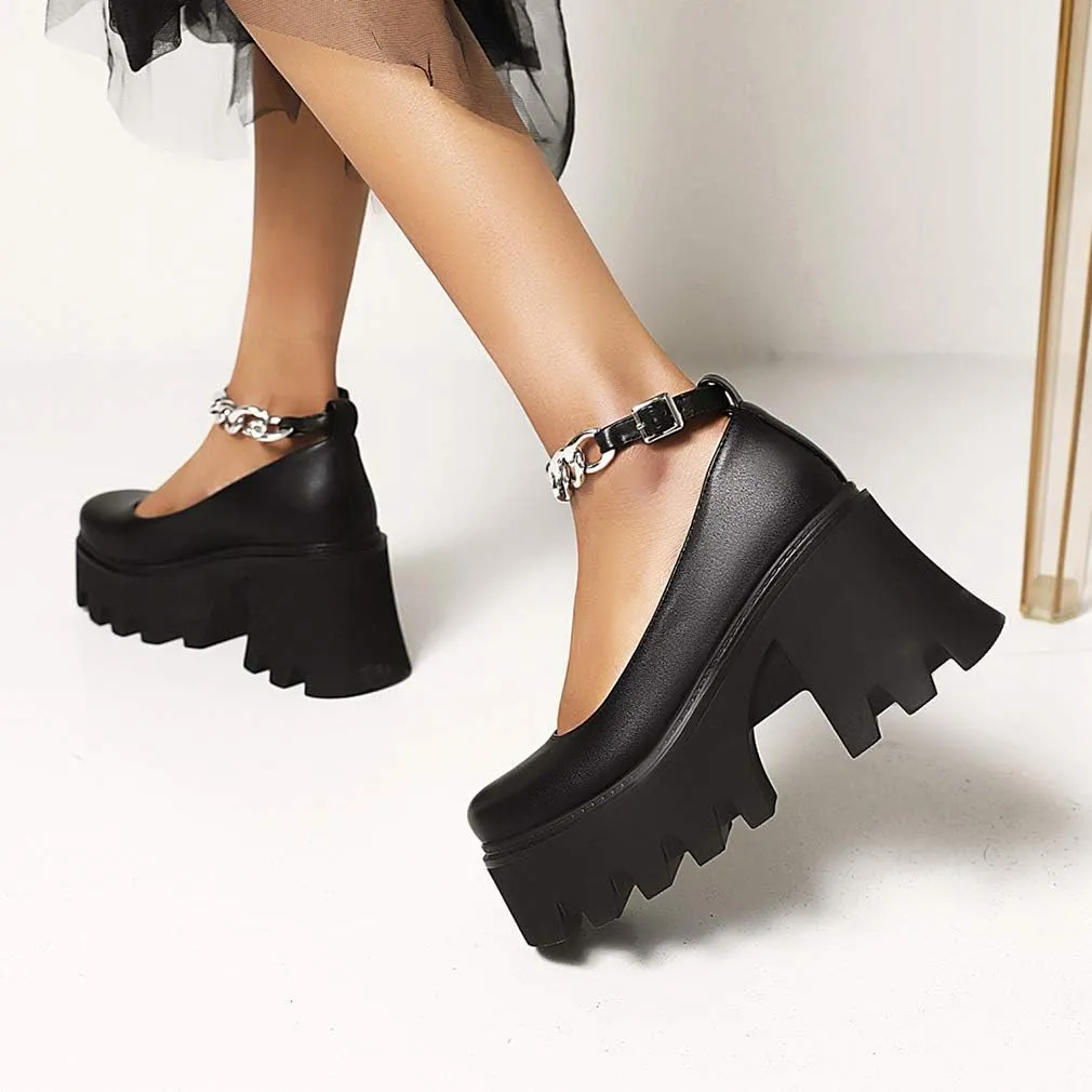 SO SIMPOK Women's Goth Patent Leather Pumps Sweet Party Lolita Mary Janes Platform Gift…