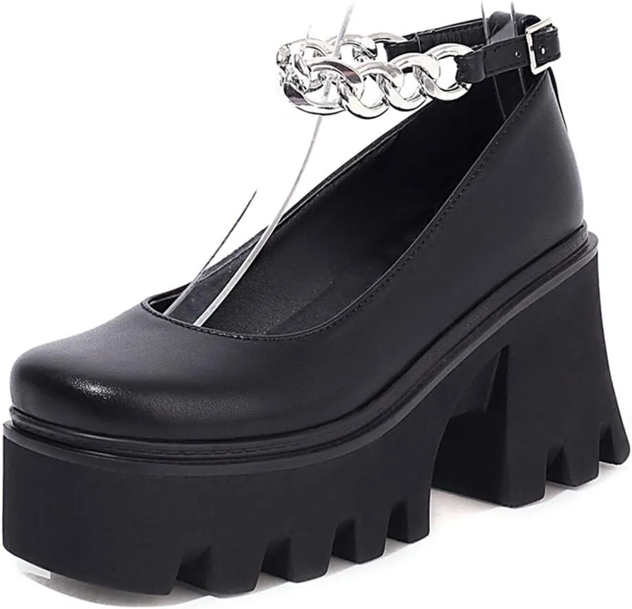 SO SIMPOK Women's Goth Patent Leather Pumps Sweet Party Lolita Mary Janes Platform Gift…