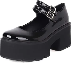 SO SIMPOK Women's Goth Patent Leather Pumps Sweet Party Lolita Mary Janes Platform Gift…