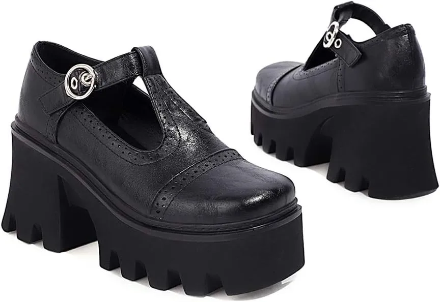 SO SIMPOK Women's Goth Patent Leather Pumps Sweet Party Lolita Mary Janes Platform Gift…